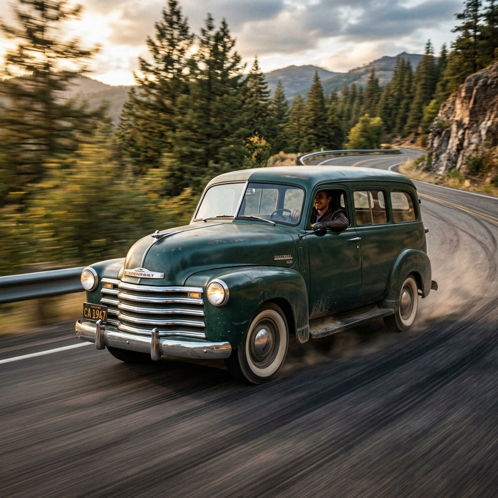 Action Shot: Chevrolet Suburban Driving Fast
