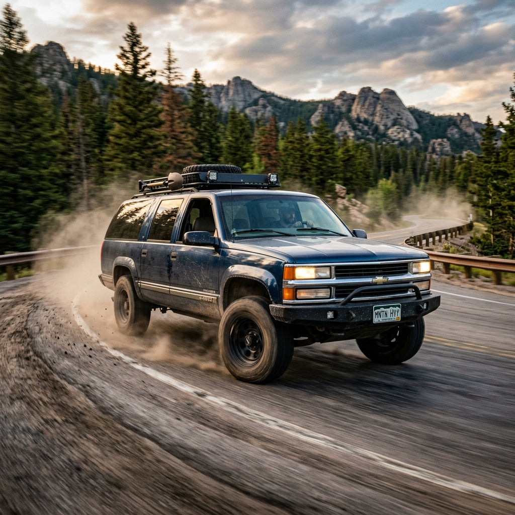 Action Shot: Chevrolet Suburban Driving Fast