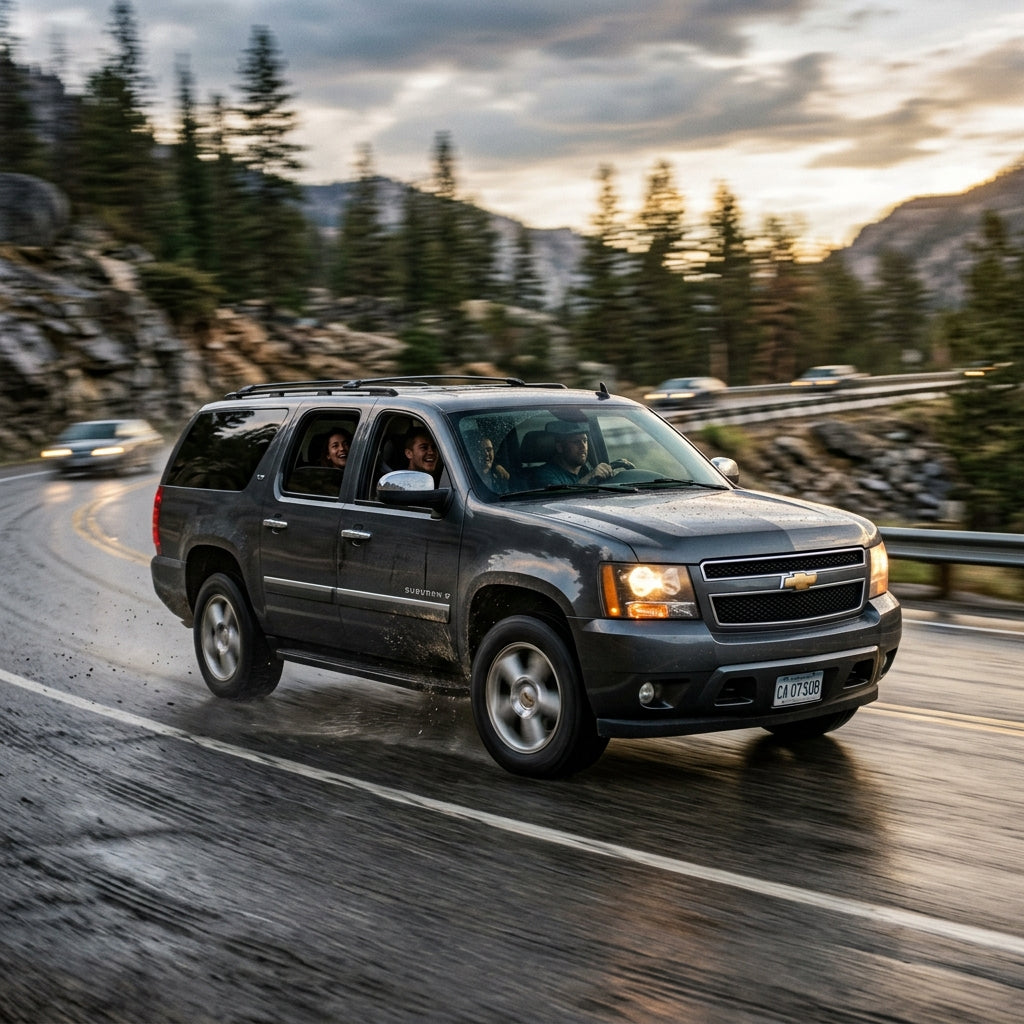 Action Shot: Chevrolet Suburban Driving Fast