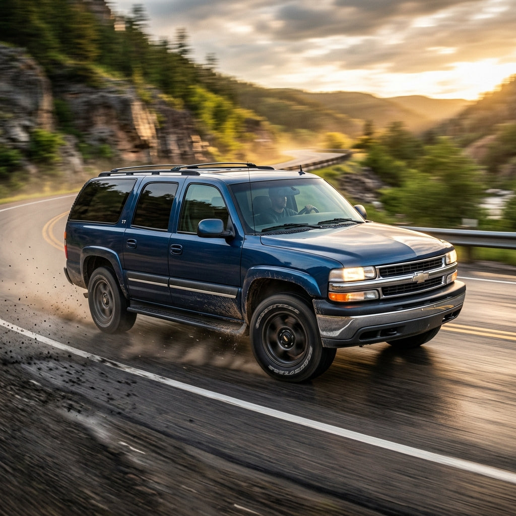 Action Shot: Chevrolet Suburban Driving Fast