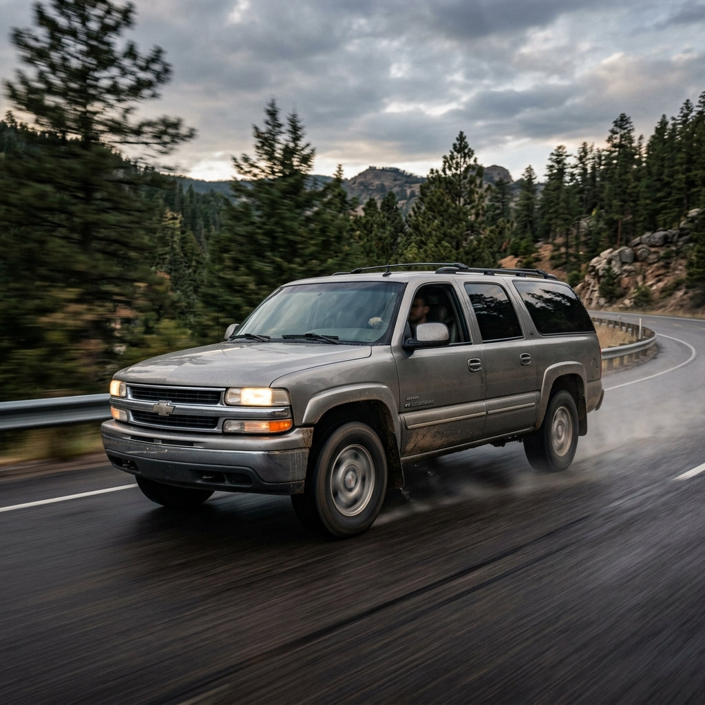 Action Shot: Chevrolet Suburban Driving Fast