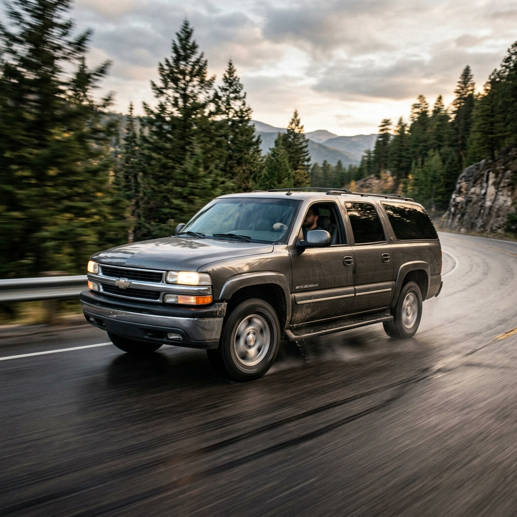 Action Shot: Chevrolet Suburban Driving Fast