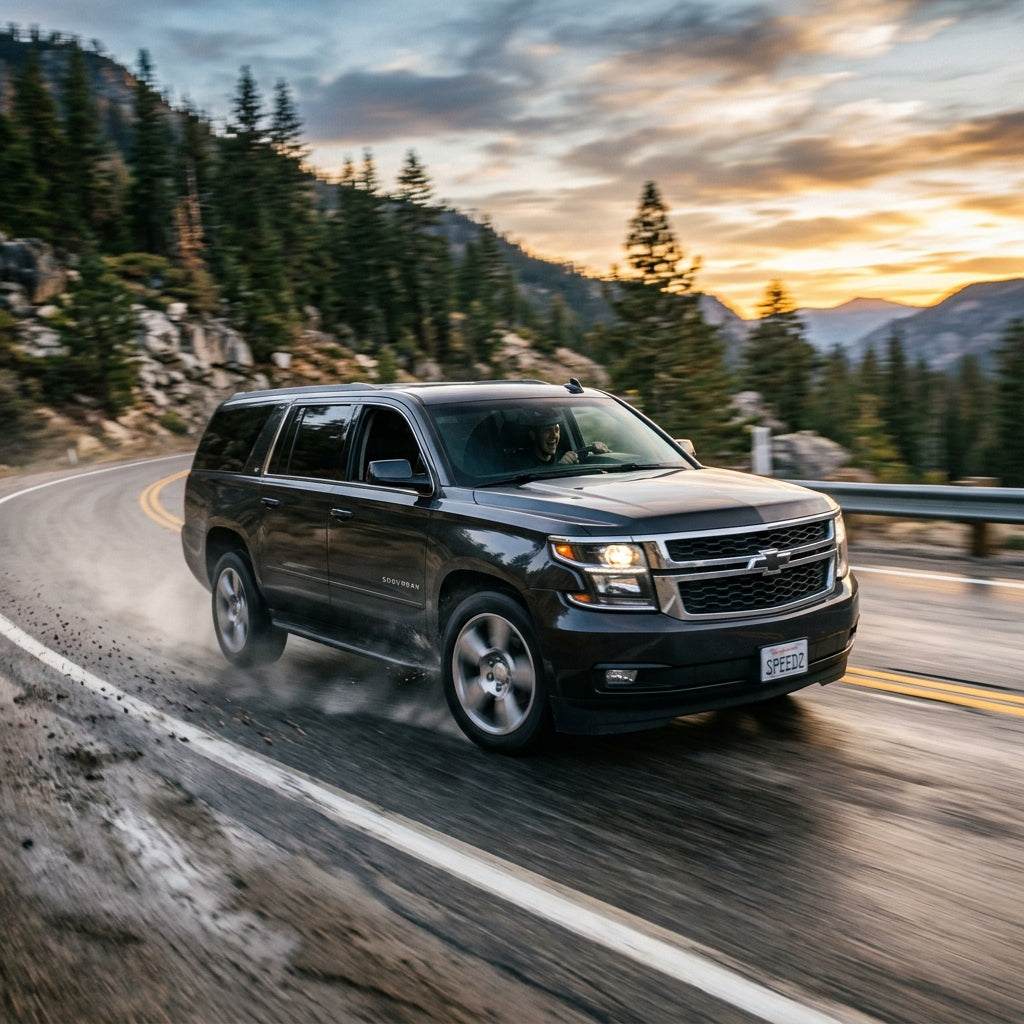 Action Shot: Chevrolet Suburban Driving Fast