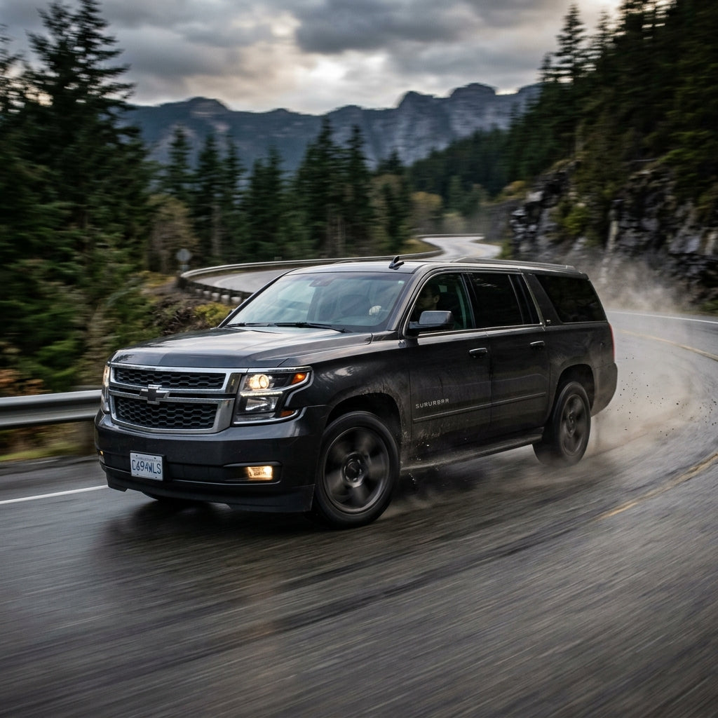 Action Shot: Chevrolet Suburban Driving Fast