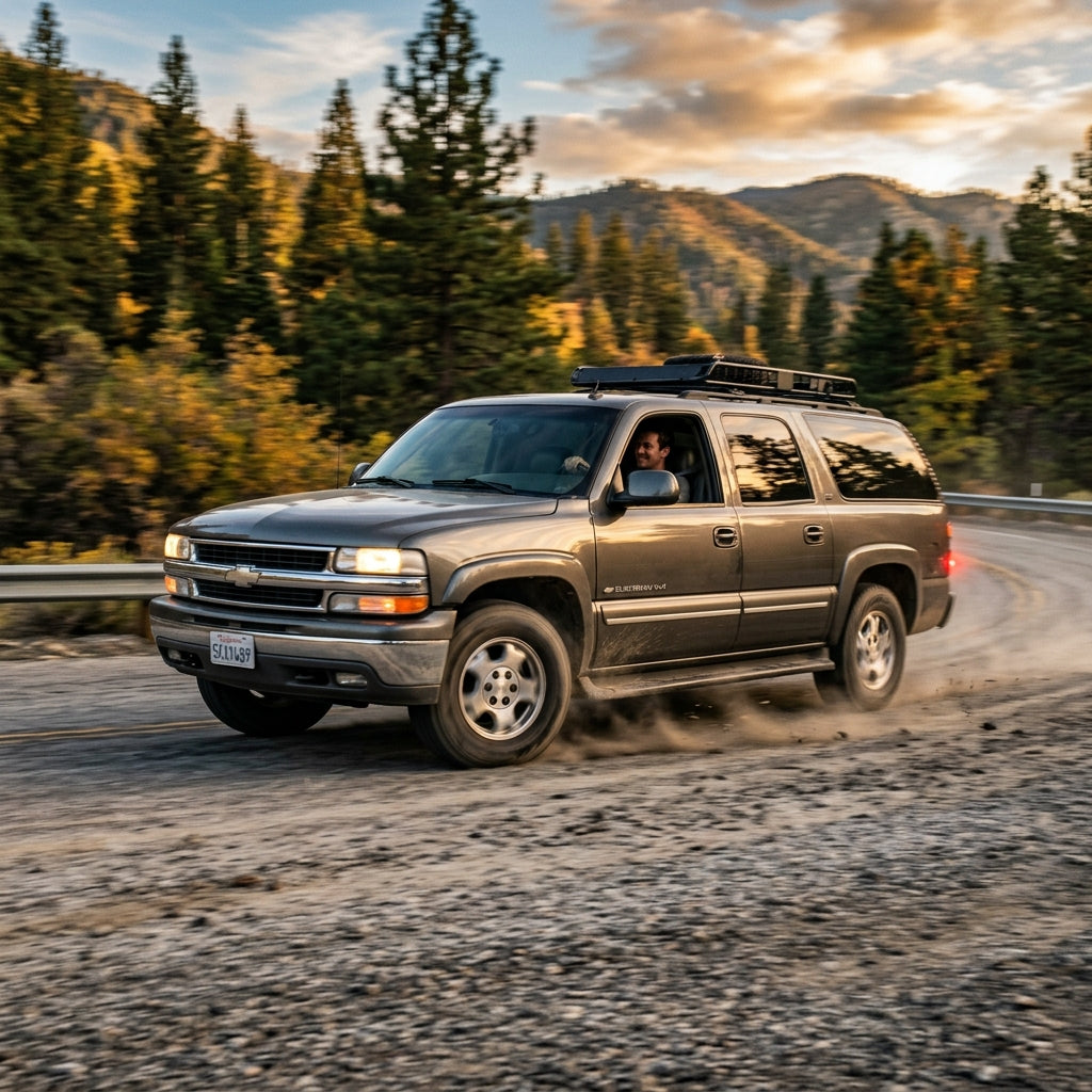 Action Shot: Chevrolet Suburban Driving Fast