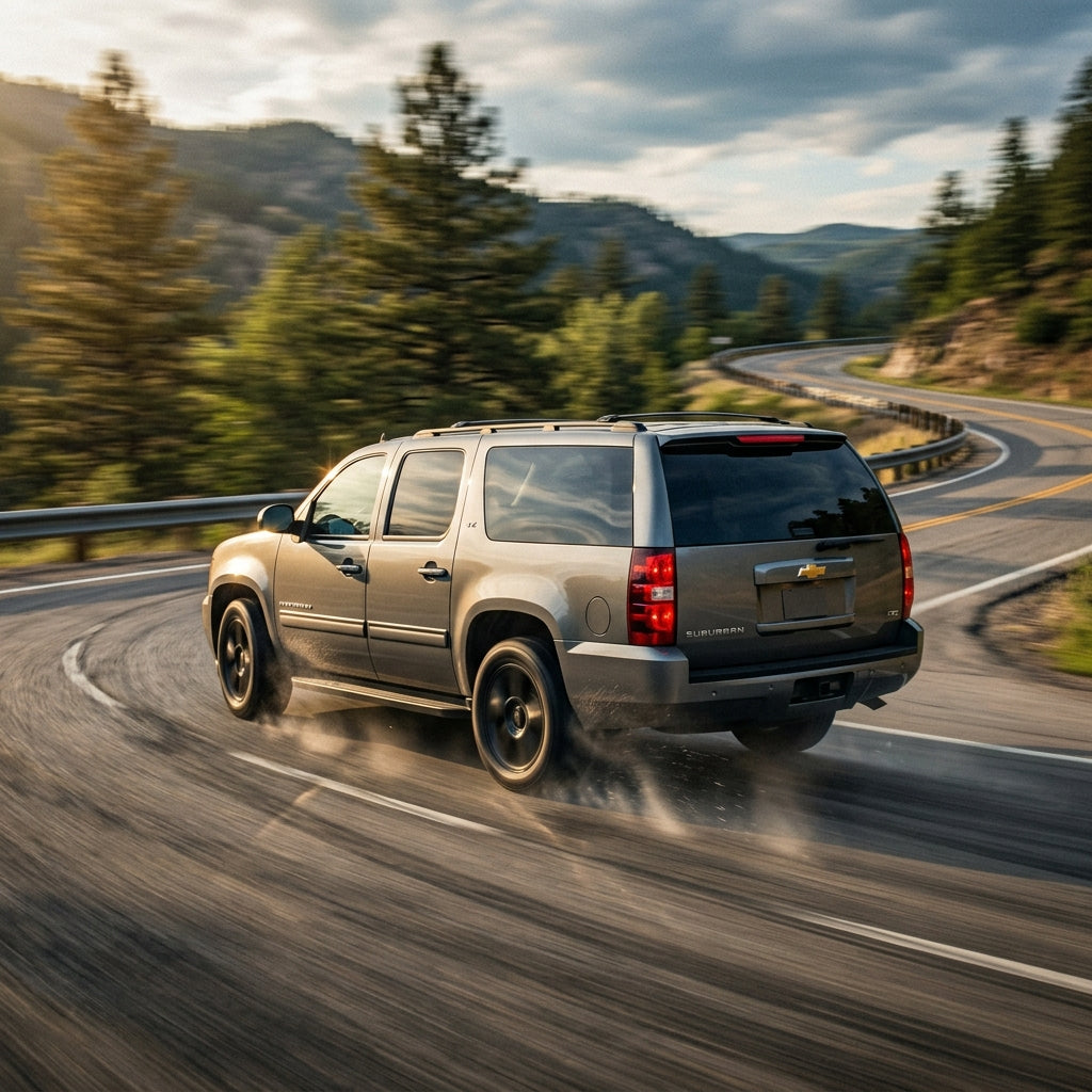 Action Shot: Chevrolet Suburban Driving Fast
