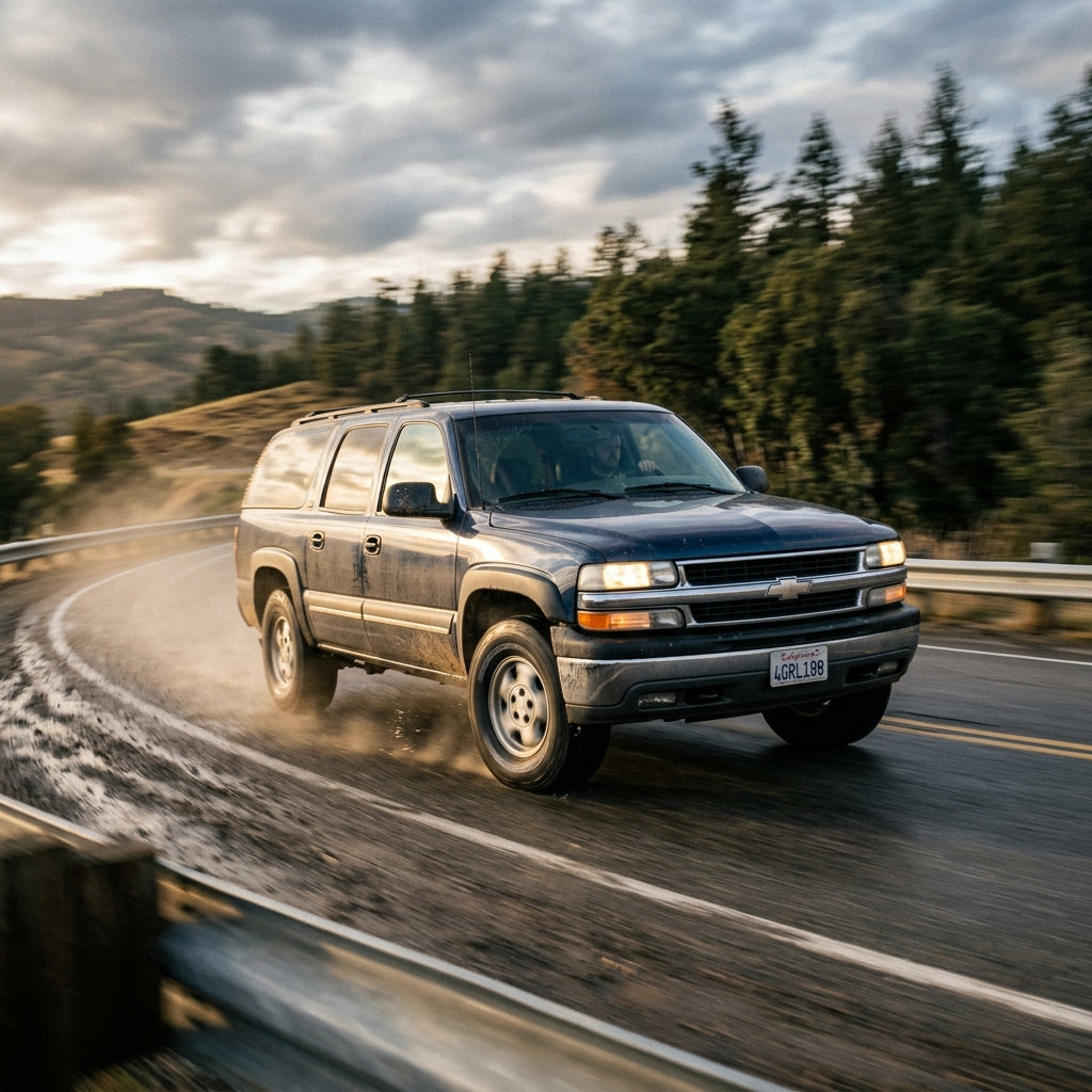 Action Shot: Chevrolet Suburban 1500 Driving Fast