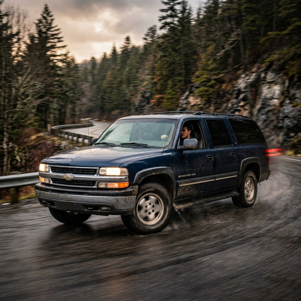 Action Shot: Chevrolet Suburban 1500 Driving Fast