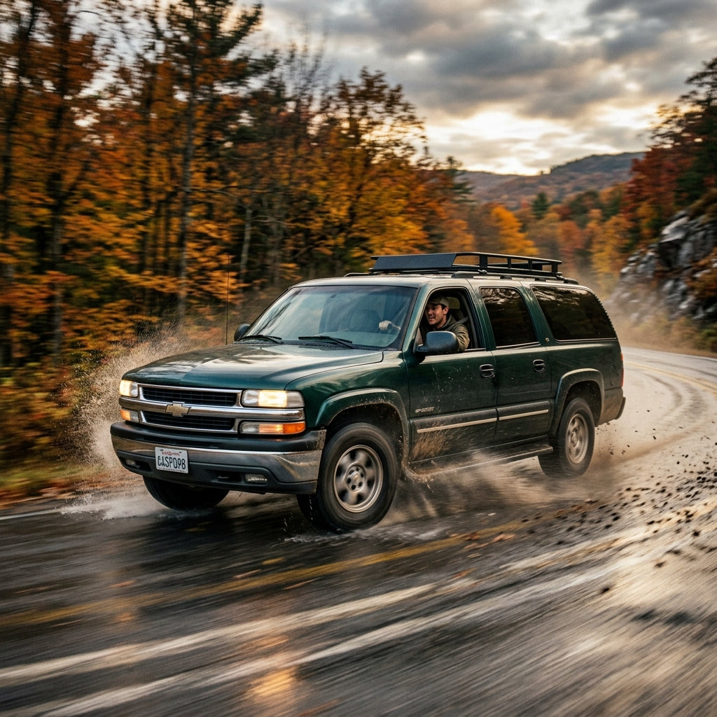 Action Shot: Chevrolet Suburban 1500 Driving Fast