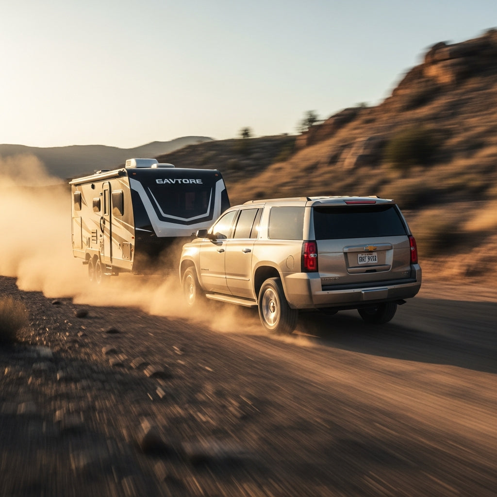 Action Shot: Chevrolet Suburban, Tahoe Driving Fast