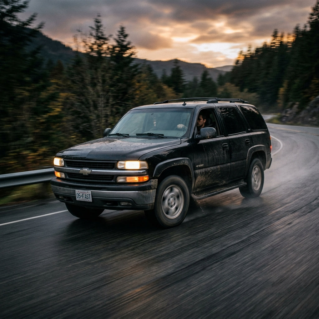 Action Shot: Chevrolet Tahoe Driving Fast