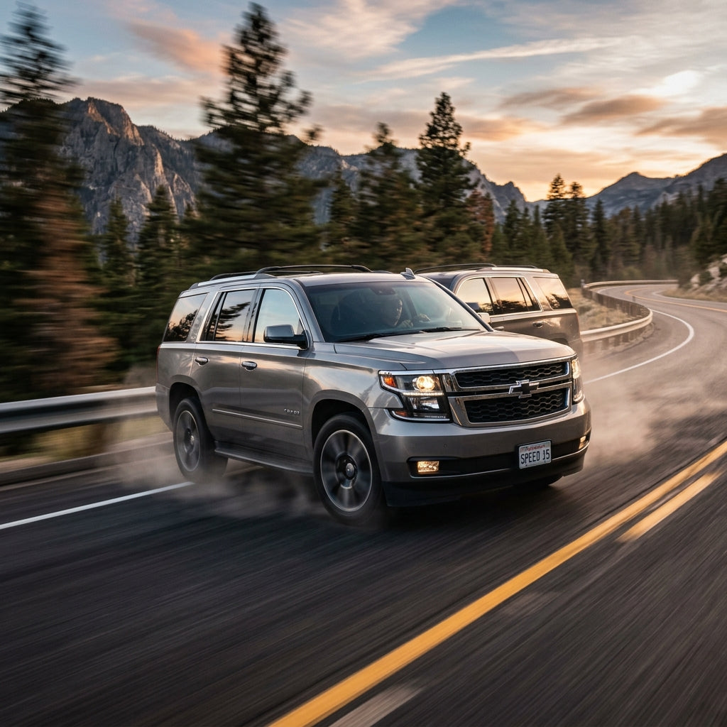 Action Shot: Chevrolet Tahoe Driving Fast