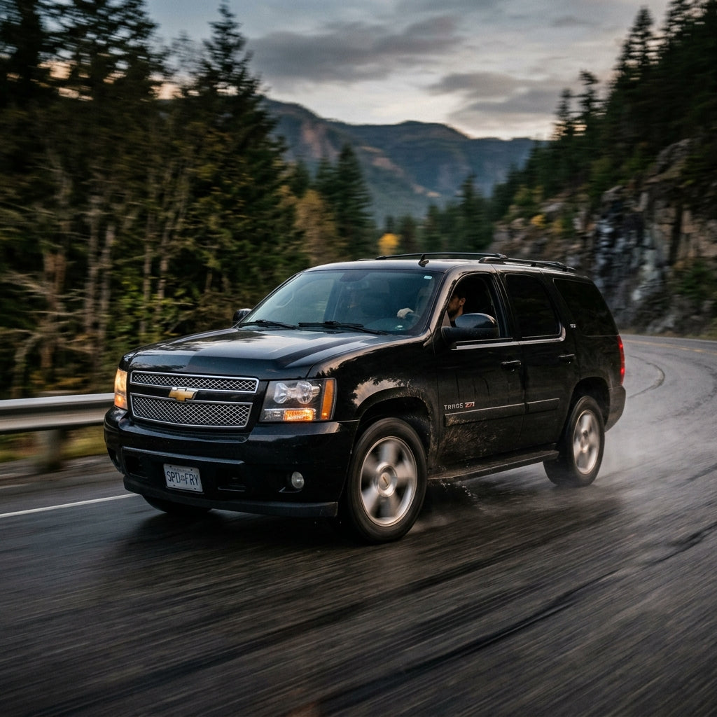 Action Shot: Chevrolet Tahoe Driving Fast