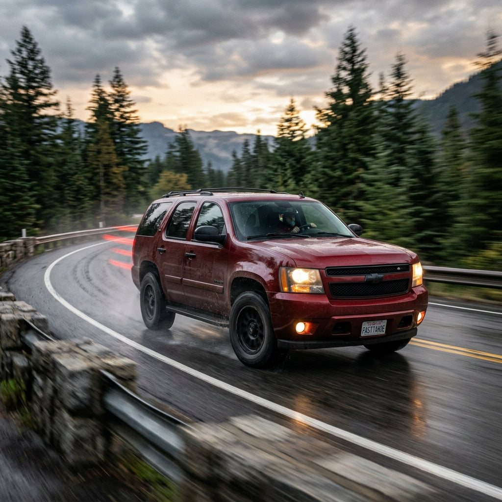 Action Shot: Chevrolet Tahoe Driving Fast