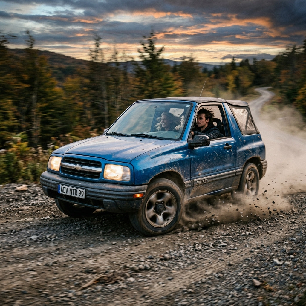 Action Shot: Chevrolet Tracker Driving Fast
