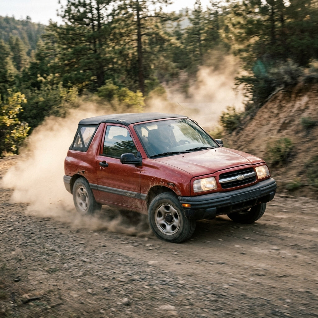 Action Shot: Chevrolet Tracker Driving Fast