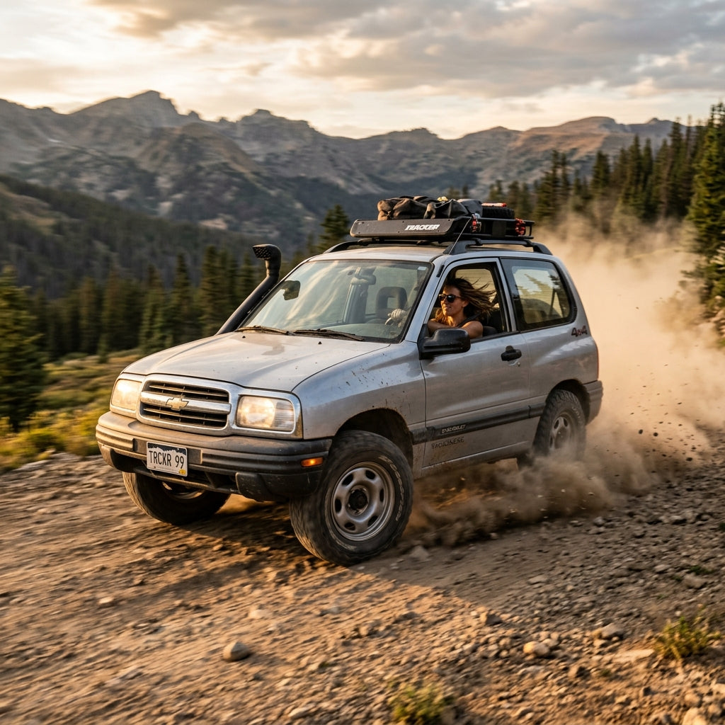 Action Shot: Chevrolet Tracker Driving Fast