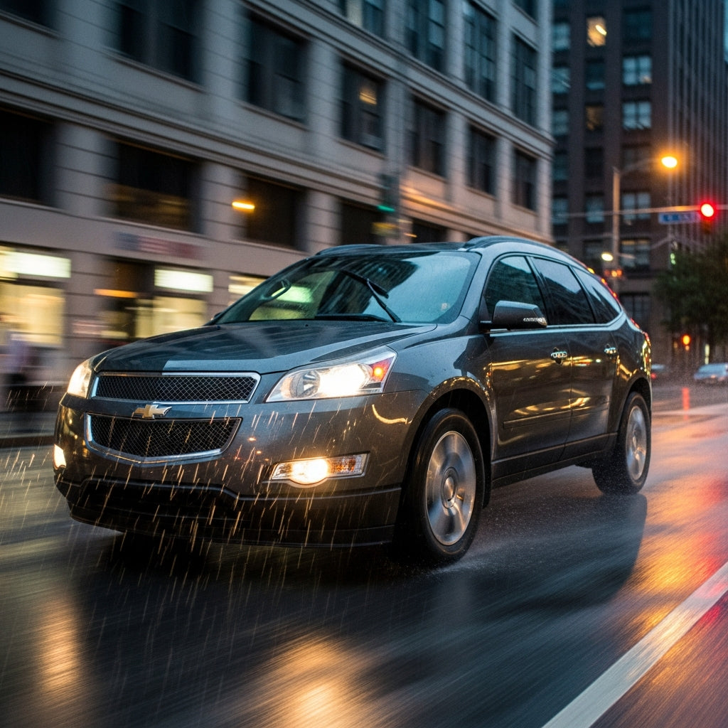 Action Shot: Chevrolet Traverse Driving Fast
