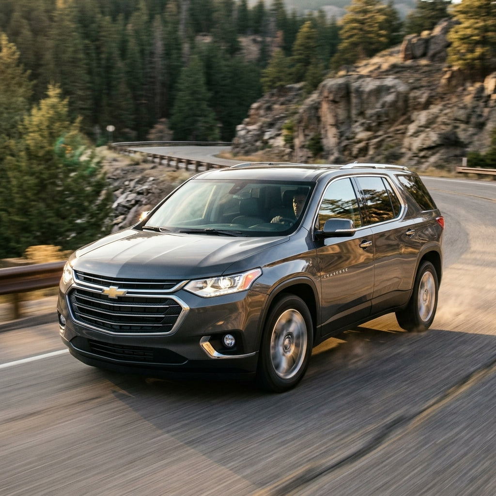 Action Shot: Chevrolet Traverse Driving Fast