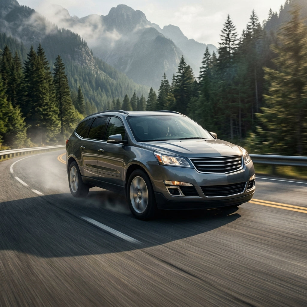 Action Shot: Chevrolet Traverse Driving Fast