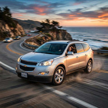 Action Shot: Chevrolet Traverse Driving Fast