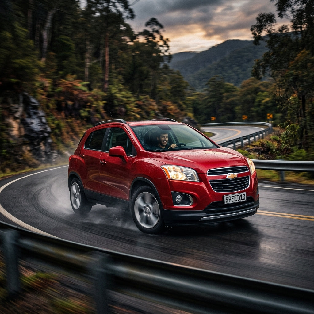 Action Shot: Chevrolet Trax Driving Fast