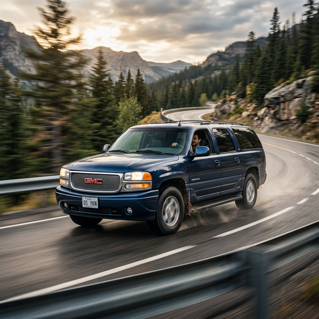 Action Shot: Chevrolet, GMC Suburban, Yukon Driving Fast