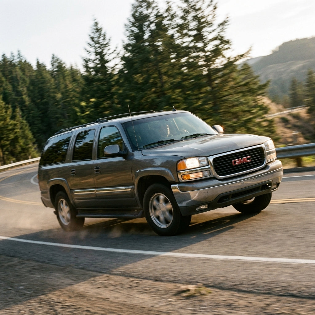 Action Shot: Chevrolet,GMC,Cadillac Suburban,Yukon,Escalade Driving Fast