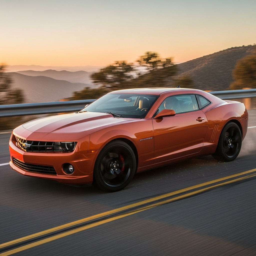 Action Shot: Chevy Camaro Driving Fast