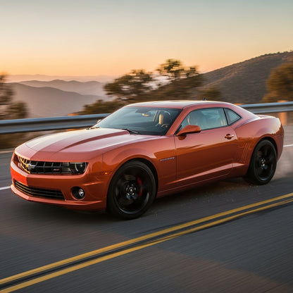 Action Shot: Chevy Camaro Driving Fast