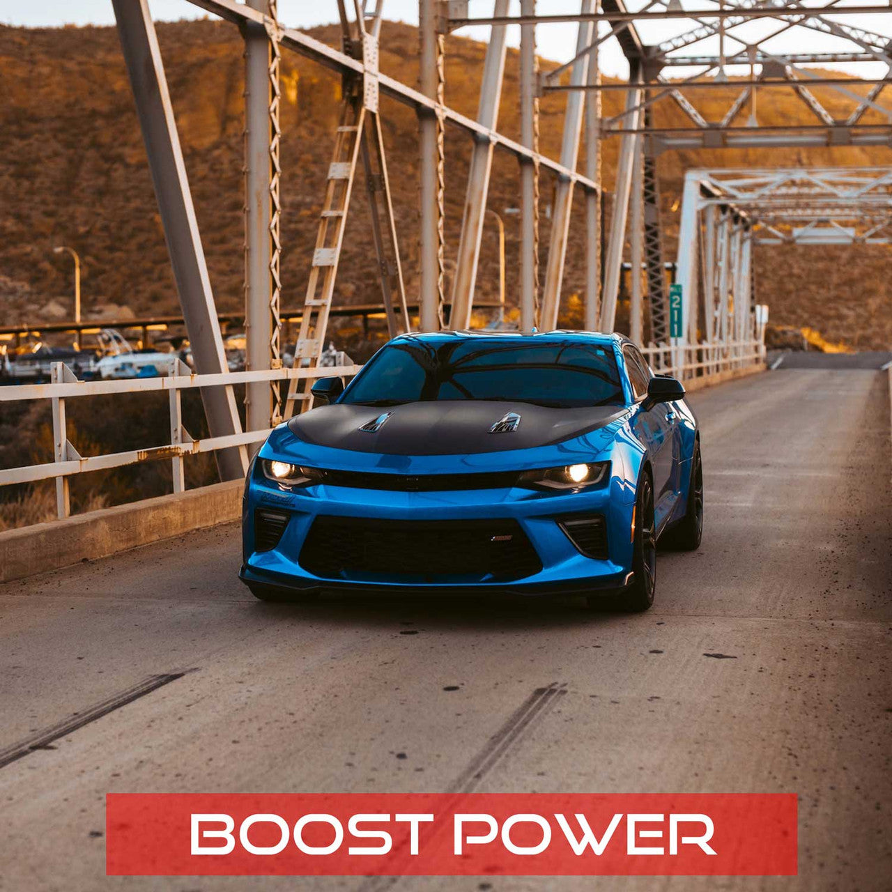 Performance Air Intake W/Heat Shield For Chevrolet Camaro (2016-2021) With 2.0T Turbo Engine Blue