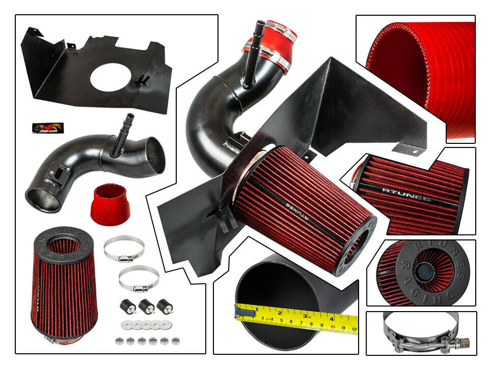 Cold Air Intake w/Heat Shield for Chevrolet Camaro (2016-2020) 2.0T L4 Turbo Black