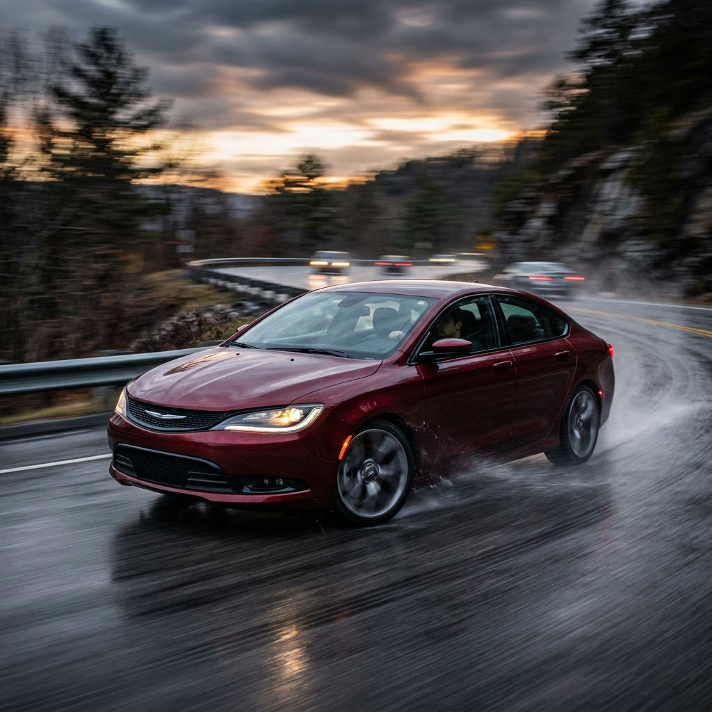 Action Shot: Chrysler 200 Driving Fast