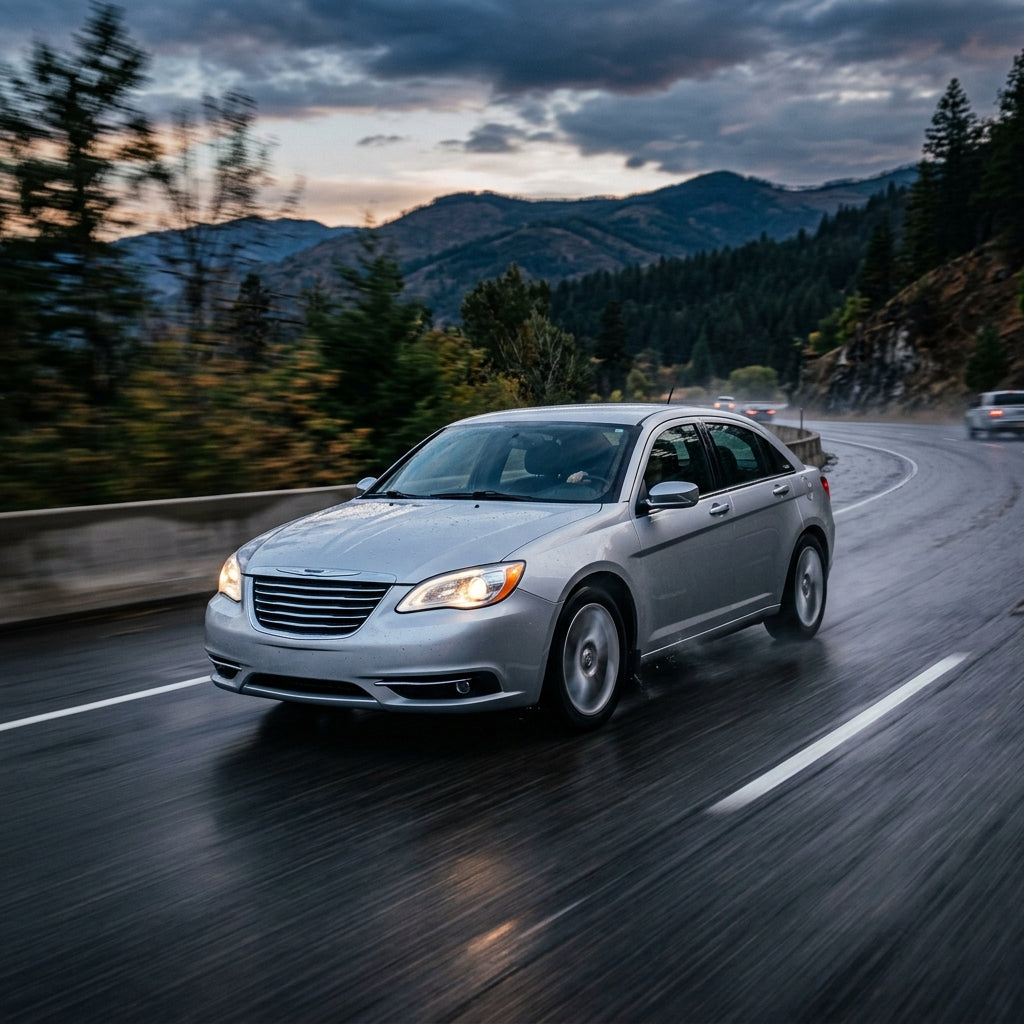 Action Shot: Chrysler 200 Driving Fast