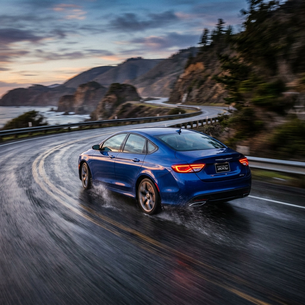 Action Shot: Chrysler 200 Driving Fast
