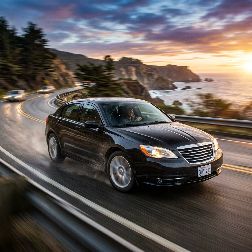 Action Shot: Chrysler 200 Driving Fast