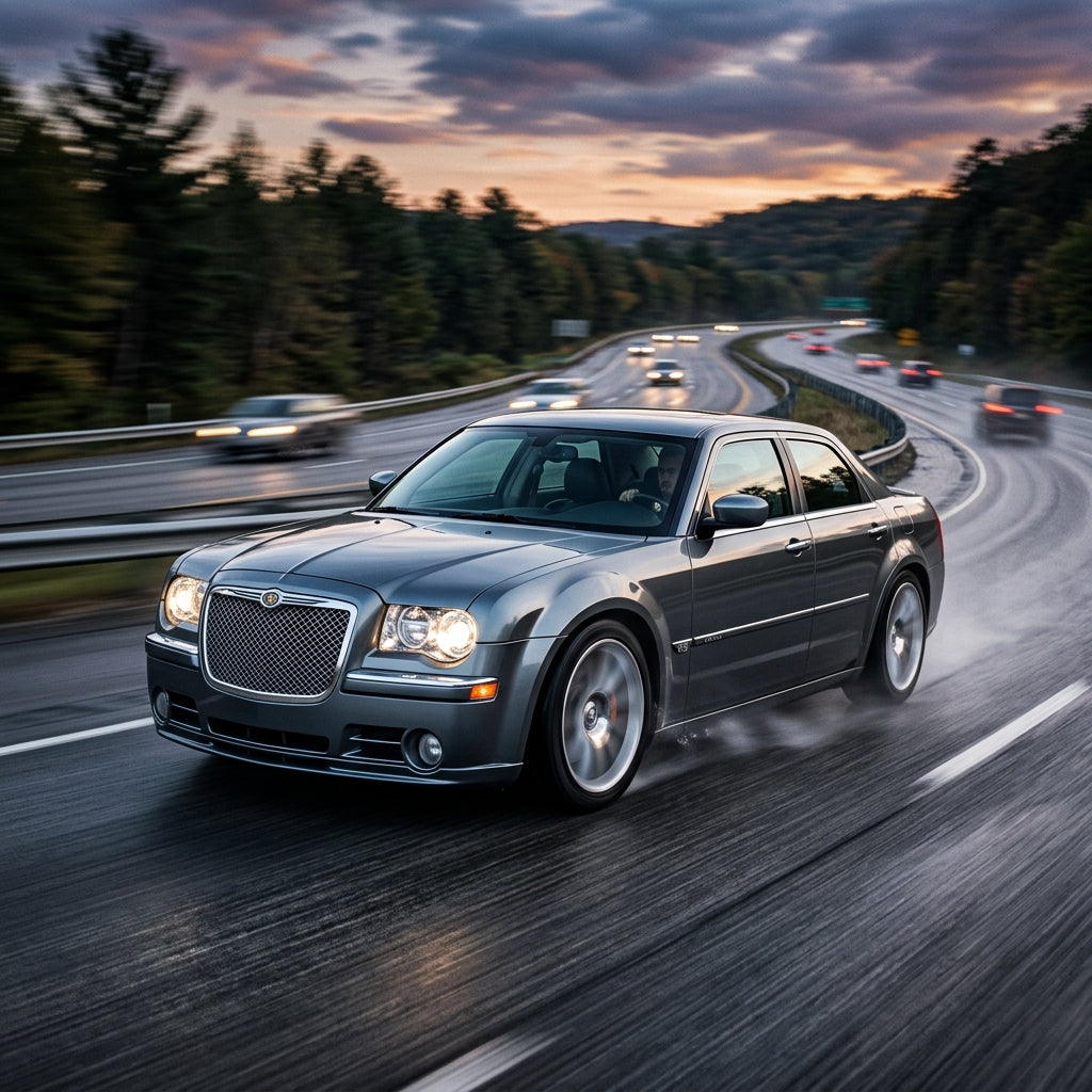 Action Shot: Chrysler 300 Driving Fast