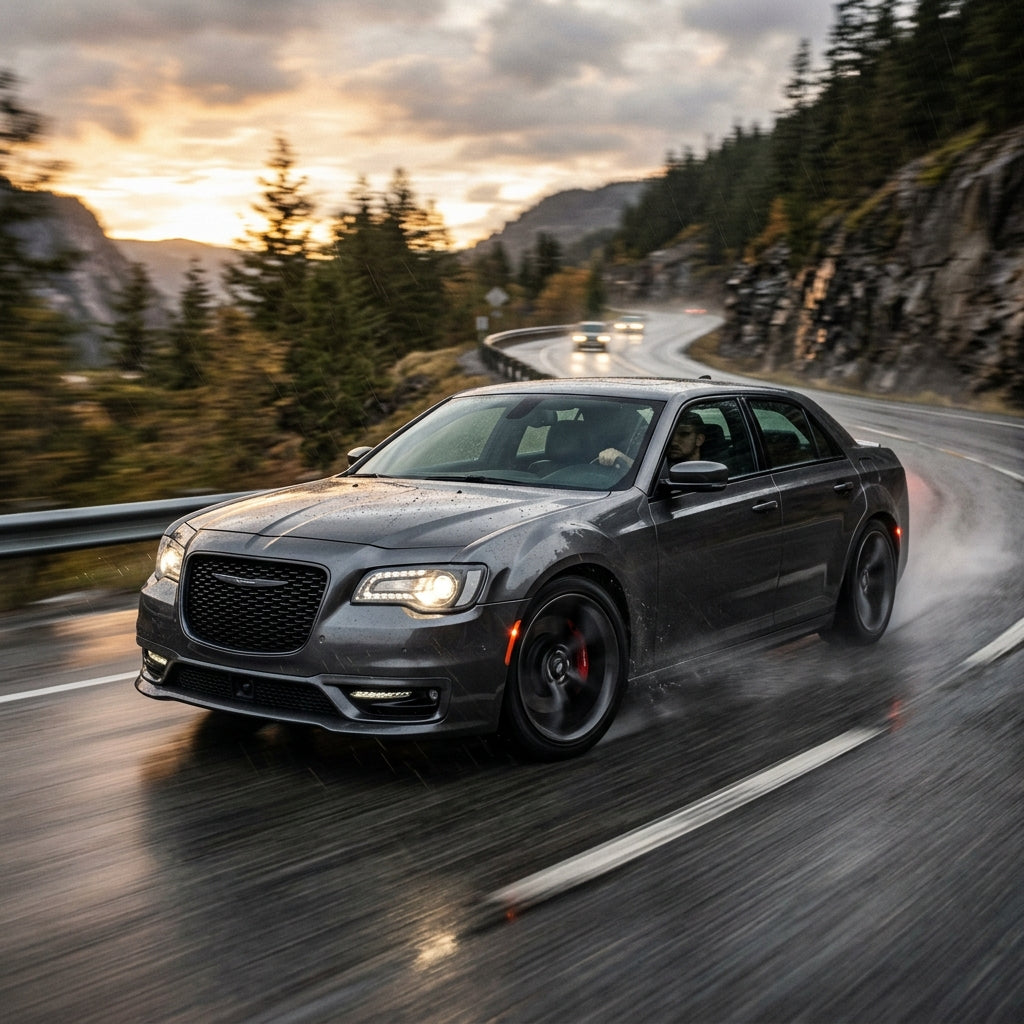 Action Shot: Chrysler 300 Driving Fast