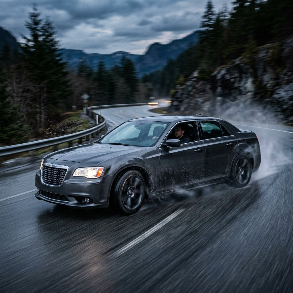 Action Shot: Chrysler 300 Driving Fast