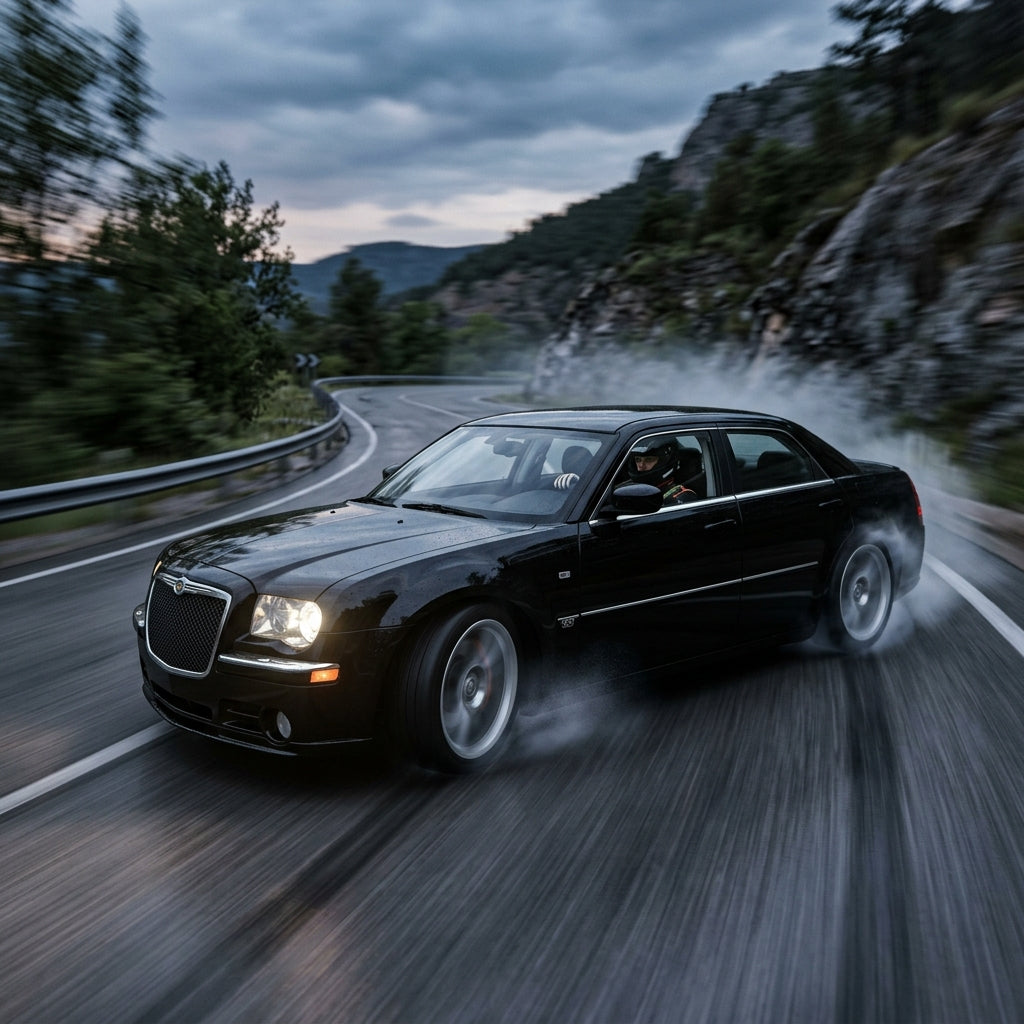 Action Shot: Chrysler 300 Driving Fast