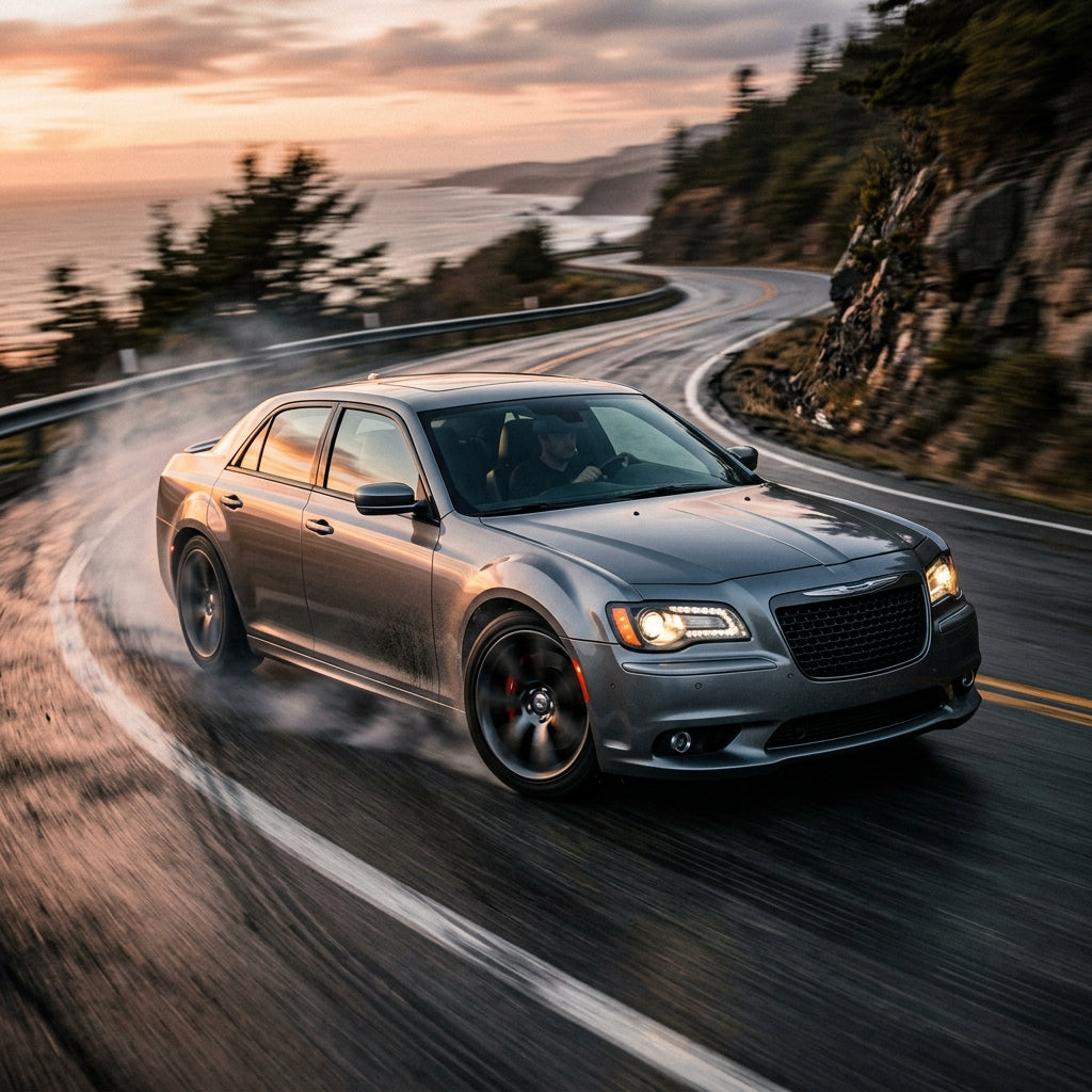 Action Shot: Chrysler 300 Driving Fast