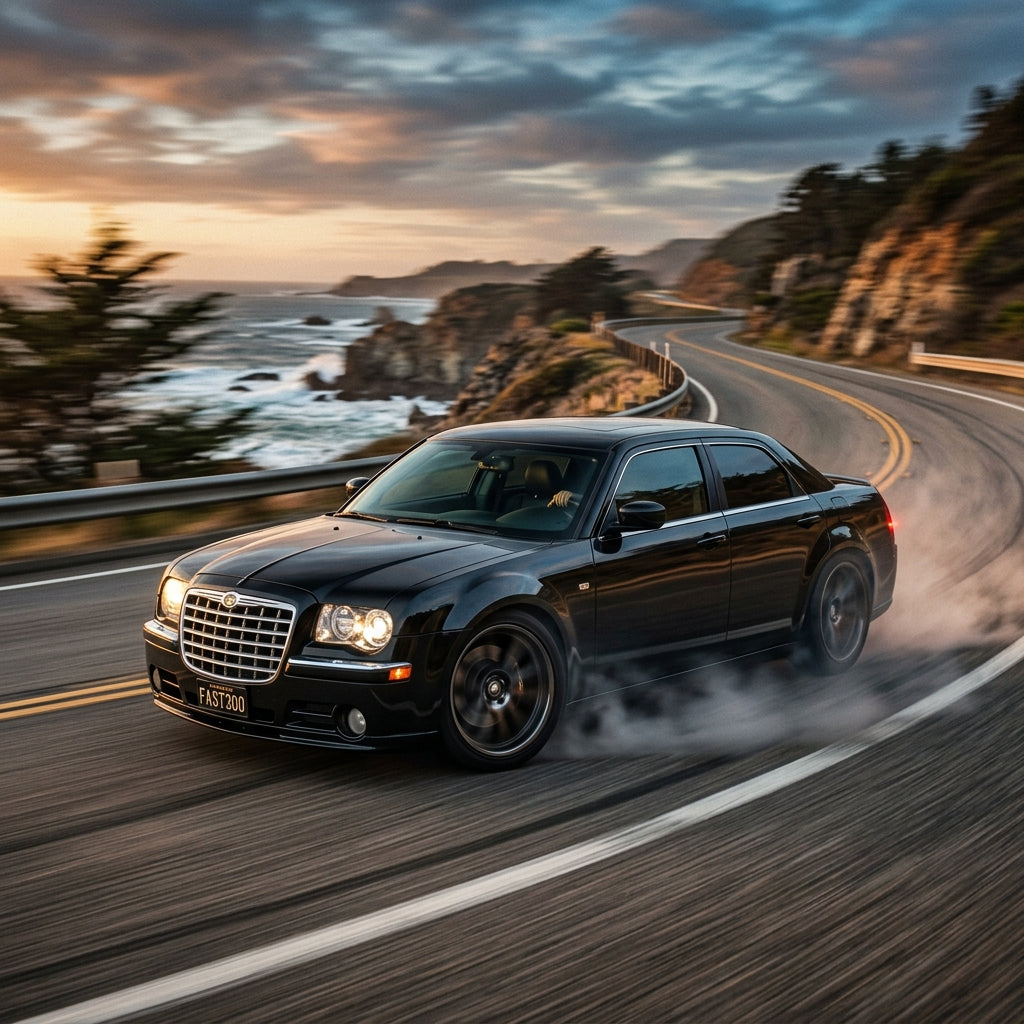 Action Shot: Chrysler 300 Driving Fast