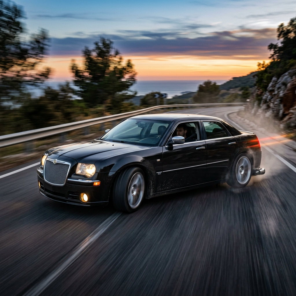 Action Shot: Chrysler 300 Driving Fast