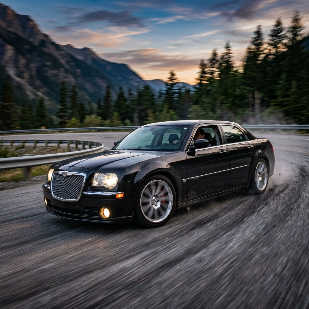 Action Shot: Chrysler 300 Driving Fast