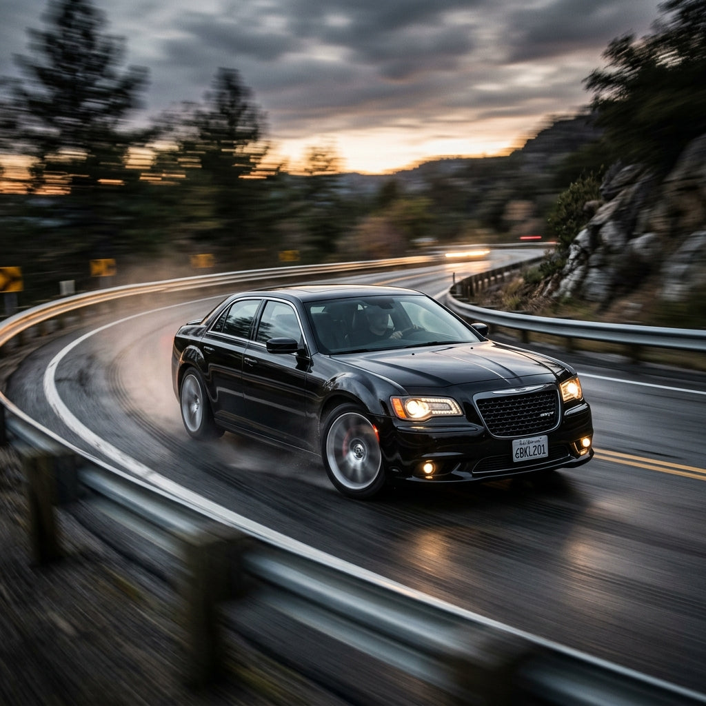 Action Shot: Chrysler 300 Driving Fast