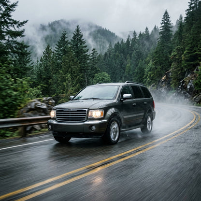 Action Shot: Chrysler Aspen Driving Fast
