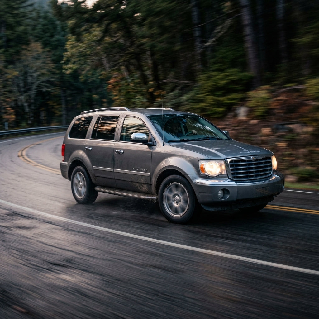 Action Shot: Chrysler Aspen Driving Fast