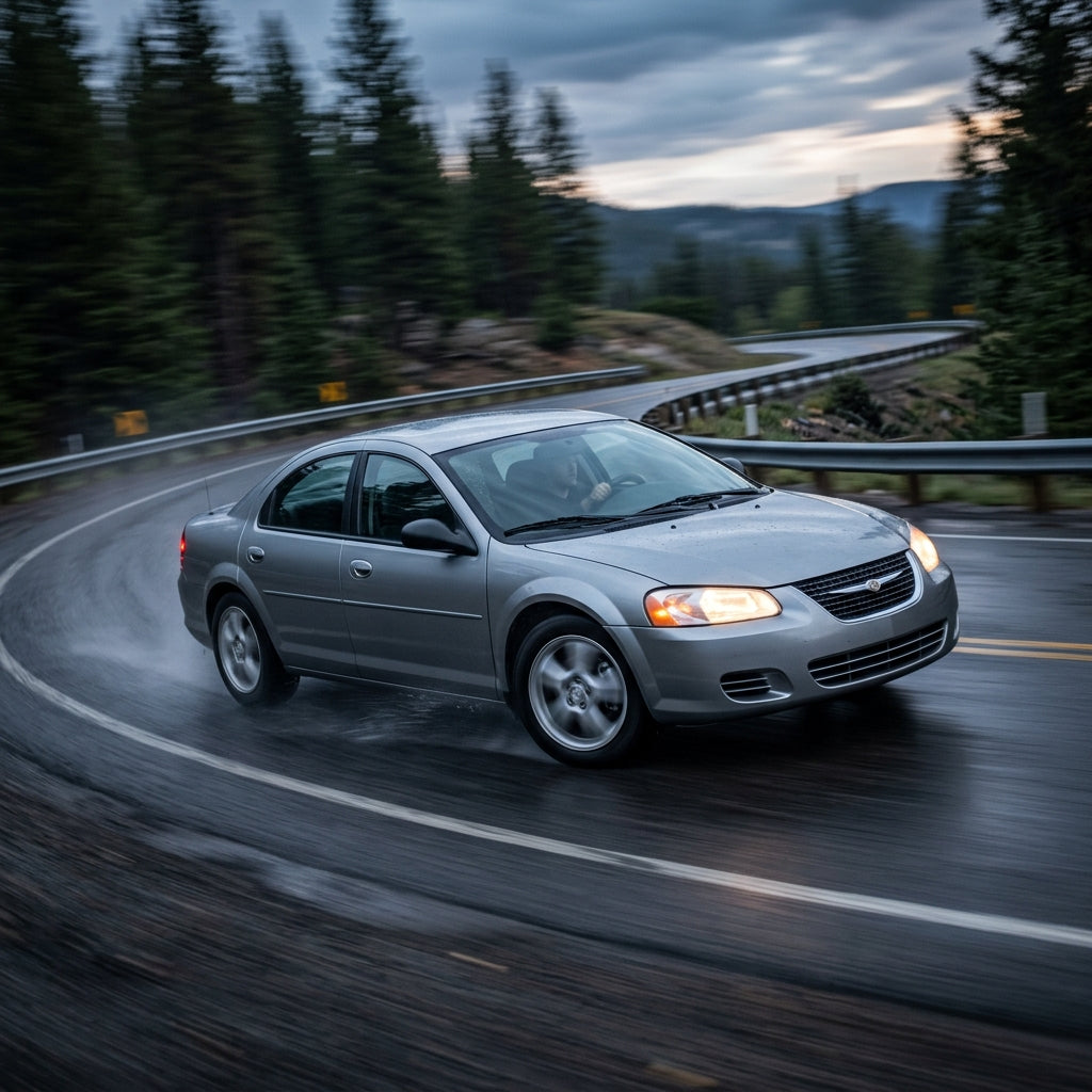 Action Shot: Chrysler Cirrus Driving Fast