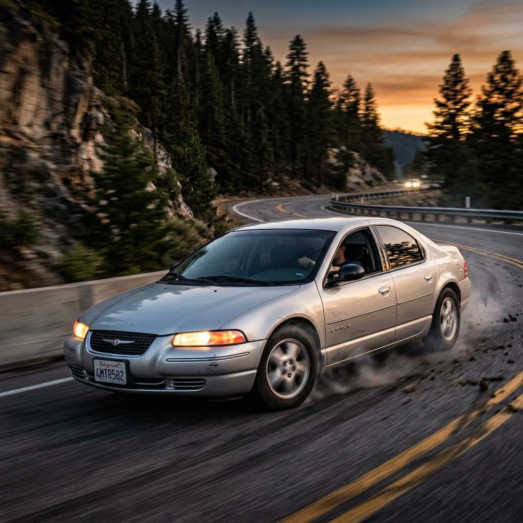 Action Shot: Chrysler Cirrus Driving Fast