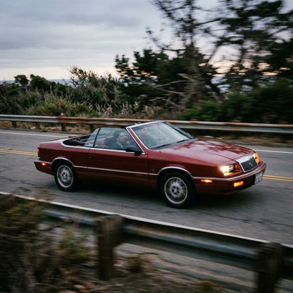 Action Shot: Chrysler LeBaron Driving Fast